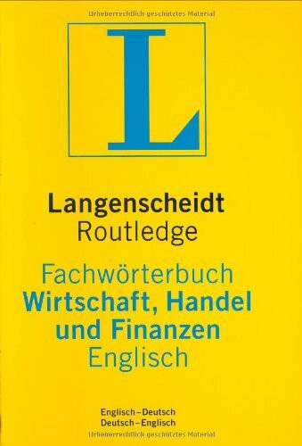 Langenscheidt Fachwörterbuch Wirtschaft, Handel und Finanzen, Englisch