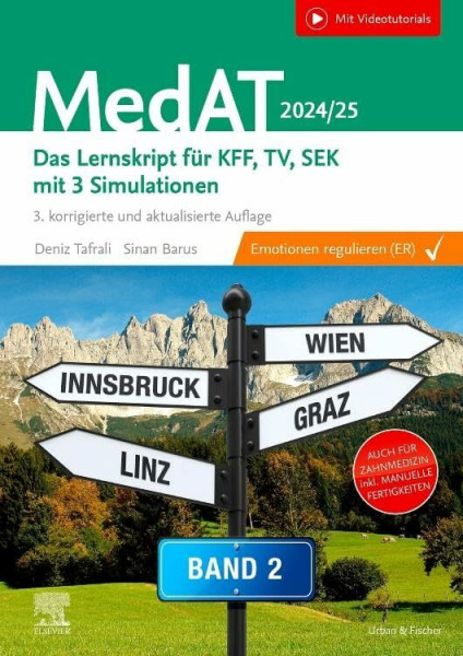 MedAT 2024/25 - Band 2: Das Lernskript für kognitive Fähigkeiten und Fertigkeiten, Textverständnis und sozial-emotionale Kompetenzen (inkl. manuelle ... Human- und Zahnmedizin (mit Videotutorials)