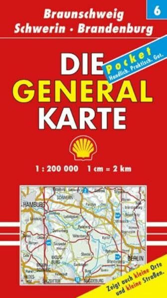Die Generalkarte Deutschland Pocket. 1:200000: Die Generalkarten Deutschland Pocket, 20 Bl., Bl.6, Braunschweig, Schwerin, Brandenburg