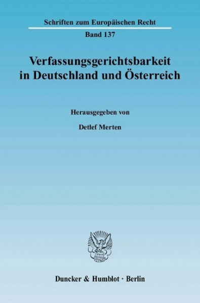Verfassungsgerichtsbarkeit in Deutschland und Österreich