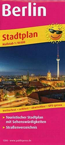 Berlin: Touristischer Stadtplan mit Sehenswürdigkeiten und Straßenverzeichnis. 1:18000 (Stadtplan: SP)