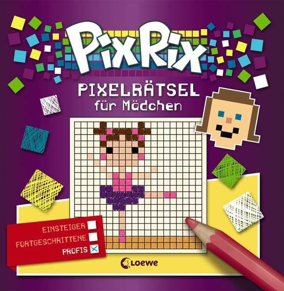 Pix Rix: Pixelrätsel für Mädchen: Rätselbuch für Profis ab 8 Jahre