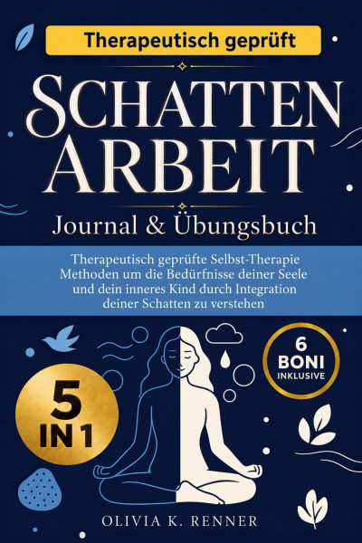 Das 5-in-1 Schattenarbeit Journal & Übungsbuch: Therapeutisch geprüfte Selbst-Therapie Methoden um die Bedürfnisse deiner Seele und dein inneres Kind durch Integration deiner Schatten zu verstehen