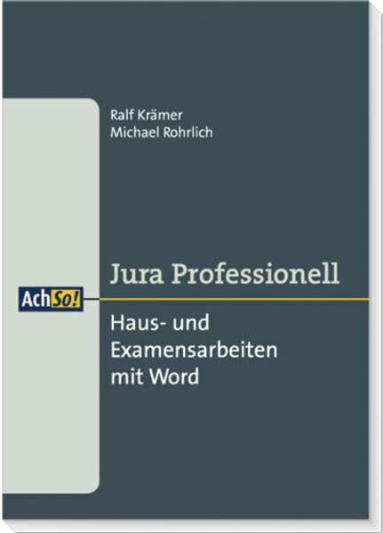 Haus- und Examensarbeiten mit Word