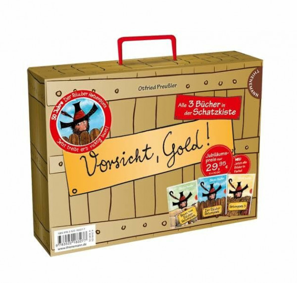 Hotzenplotz 1-3 (koloriert) in Schatzkiste: Der Räuber Hotzenplotz; Neues vom Räuber Hotzenplotz; Hotzenplotz 3. Alle 3 Bücher in der Schatzkiste