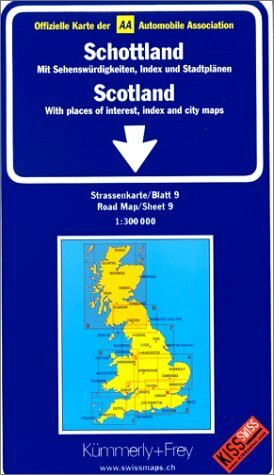Kümmerly & Frey Karten, Schottland: Blatt Nr. 4, Massstab 1:530000 (Kümmerly+Frey Strassenkarten)