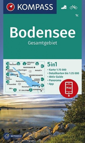 Bodensee Gesamtgebiet 1:75 000