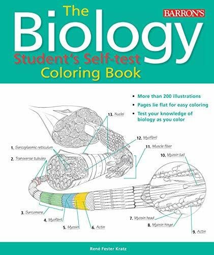 Biology Student's Self-Test Coloring Book (Barron's Test Prep)