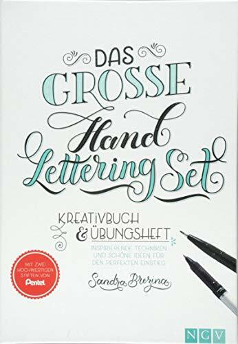 Das große Handlettering-Set: Kreativbuch & Übungsheft + 2 Pentel-Stifte