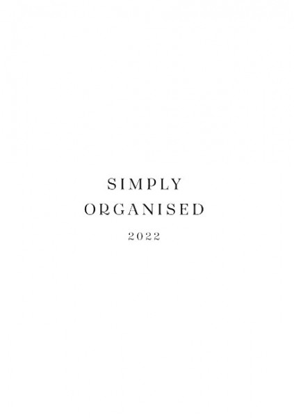 SIMPLY ORGANISED 2022 - premium white