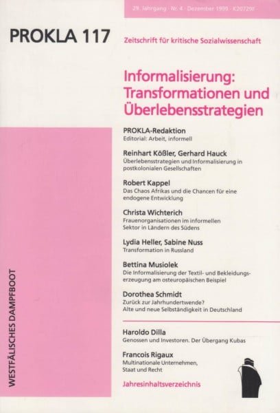 Prokla 117: Informalisierung. Transformationen und Überlebensstrategien