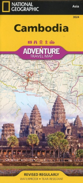 Touristische Karte Cambodia 1:525000