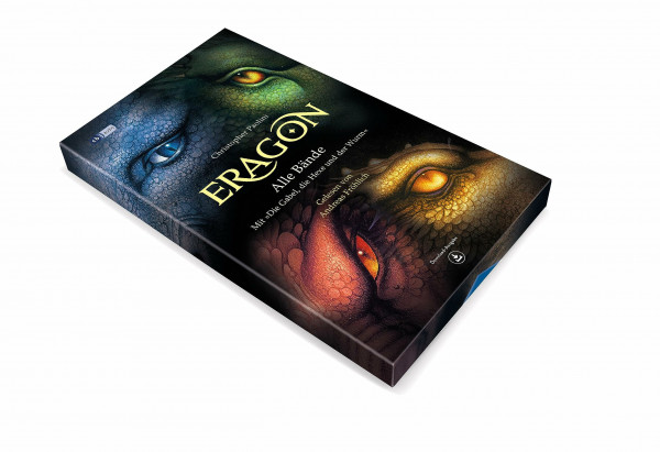 ERAGON. Alle vier Bände und ”Die Gabel, die Hexe und der Wurm”: Hörbuch-Box mit Download-Codes ohne CD