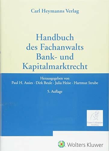 Handbuch des Fachanwalts Bank- und Kapitalmarktrecht