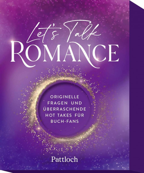 Gesprächskarten: Let's Talk Romance: Originelle Fragen und überraschende Hot Takes für Buch-Fans | 50 Konversationskarten in hochwertiger Box mit Goldveredelung