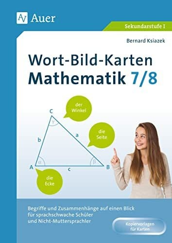 Wort-Bild-Karten Mathematik Klassen 7-8: Begriffe und Zusammenhänge auf einen Blick für sprachschwache Schüler und Nicht-Muttersprachler