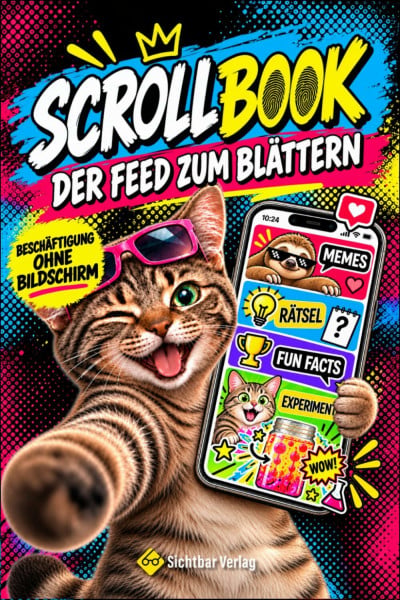 ScrollBook: Der Feed zum Blättern – für alle, die die Finger nicht vom Handy lassen können (Beschäftigung ohne Bildschirm | das perfekte Geschenk für Teenager)