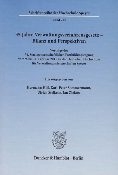 35 Jahre Verwaltungsverfahrensgesetz - Bilanz und Perspektiven
