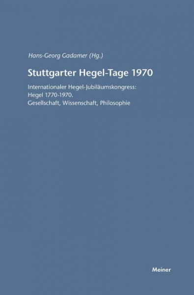 Stuttgarter Hegel-Tage 1970