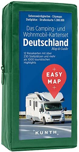 KUNTH EASY MAP Das Camping- und Wohnmobil Kartenset Deutschland 1:300.000: 12 Reisekarten 1:300.000