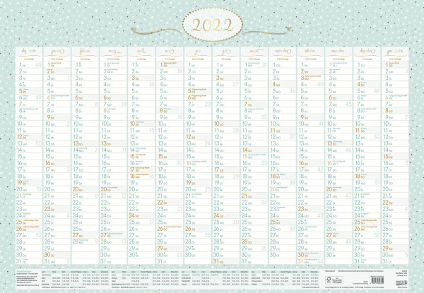 Wandtimer Mint 2022