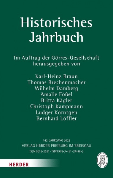 Historisches Jahrbuch - 142. Jahrgang
