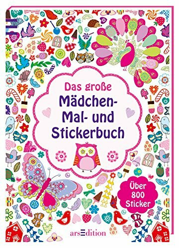 Das große Mädchen-Mal- und Stickerbuch