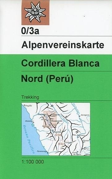 DAV Alpenvereinskarte 0/3A Cordillera Blanca Nordteil 1 : 100 000