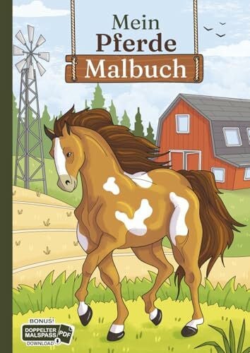 Mein Pferde Malbuch: 50 wunderschöne und anspruchsvolle Pferde-Motive für Kinder zum Ausmalen und Entspannen. (Die schönsten Pferde-Malbücher von Christoph Alexander, Band 2)