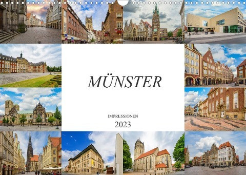 Münster Impressionen (Wandkalender 2023 DIN A3 quer)