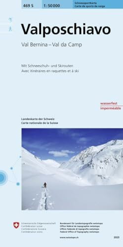 469S Val Poschiavo Schneesportkarte: Val Bernina - Val Da Camp (Skitourenkarten 1:50 000)