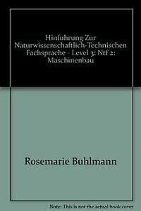 NTF, Hinführung zur naturwissenschaftlich-technischen Fachsprache, Tl.2, Maschinenbau