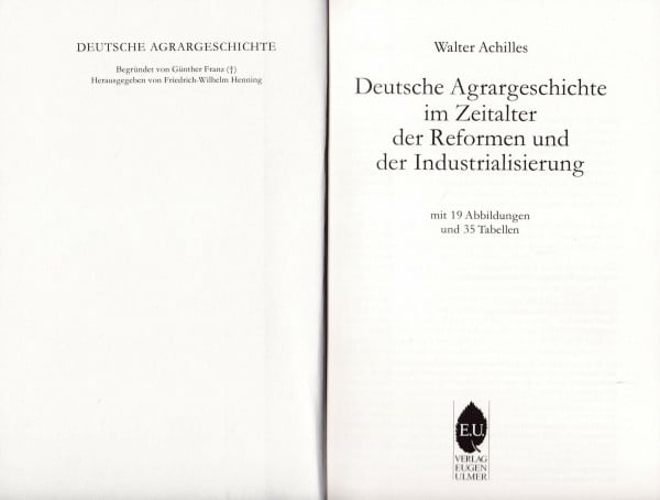 Deutsche Agrargeschichte im Zeitalter der Reformen und der Industrialisierung