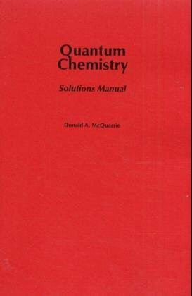 Quantum Chemistry Solutions Manual