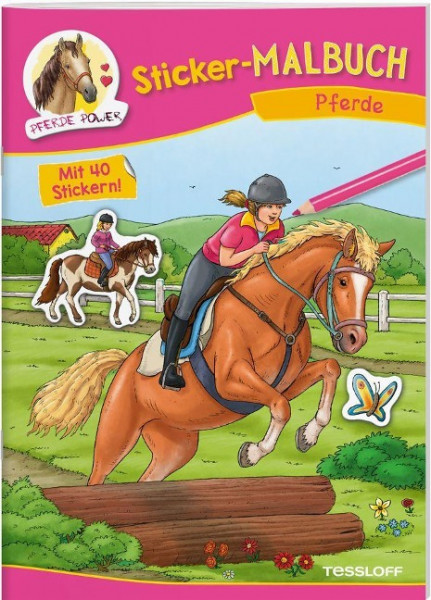 Sticker-Malbuch Pferde