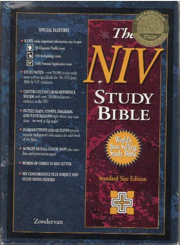 Holy Bible: The Niv Study Bible/10th Anniversary Edition/Intro./Black Top-Grain Leather/Plain