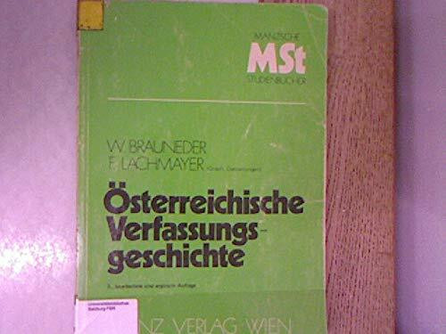 Osterreichische Verfassungsgeschichte (Manzsche Studienbucher) (German Edition)