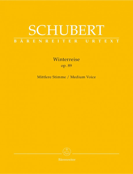 Winterreise op. 89 D 911 (Mittlere Stimme).BÄRENREITER URTEXT.Singpartitur, Urtextausgabe