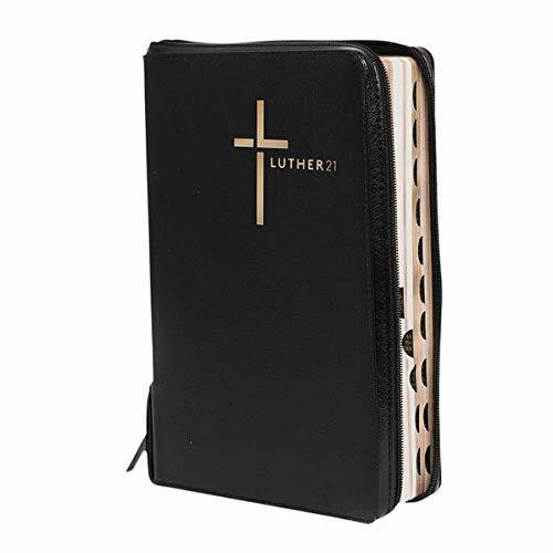 Luther21: Luther21 - Taschenausgabe - Lederfaserstoff schwarz - Goldschnitt - Griffregister - Reißverschluss