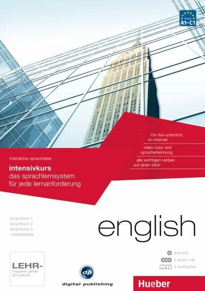 interaktive sprachreise intensivkurs english: das sprachlernsystem für jede lernanforderung / Paket: 1 DVD-ROM + 3 Audio-CDs + 2 Textbücher: Das Sprachlernsystem für jede Lernanforderung. Niveau A1-C1