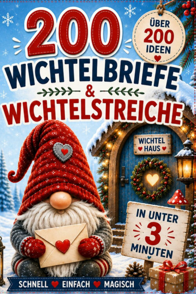 200 Wichtelbriefe & Wichtelstreiche: Über 200 magische Ideen – alle in unter 3 Minuten vorbereitet