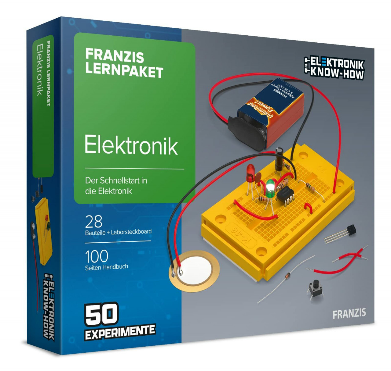 FRANZIS 65272 - Lernpaket Elektronik - Der Schnellstart in die Elektronik - 50 spannende Exper...