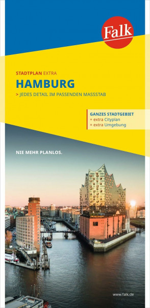 Falk Stadtplan Extra Hamburg 1:22.500: mit Ortsteilen von Ahrensburg, Neu Wulmstorf, Oststeinbek, Pinneberg,