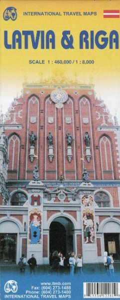 Riga & Latvia Map 1 : 8 000 / 1 : 460 000