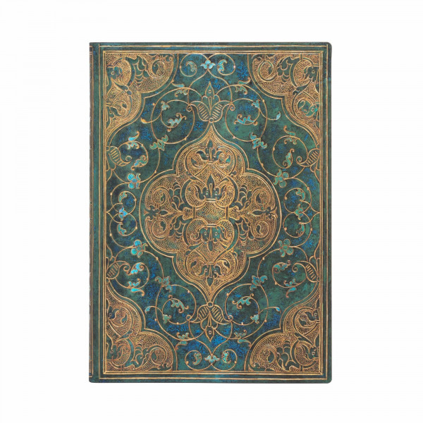 Turquoise Chronicles Midi Lined Journal: Flexi softcover, 100 gsm, ribbon marker, memento pouch, book edge printing, no closure