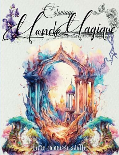 Coloriage monde magique Livre coloriage adulte: Cahier de coloriage adulte fantasy et féérie format A4 cahier de dessin à colorier anti stress zen 40 ... coloriages magnifiques pour adultes et ados)