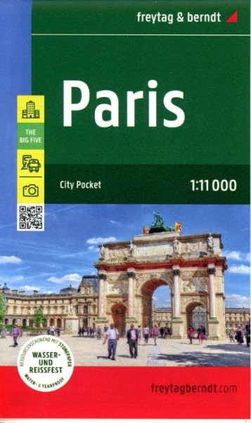 Paris, Stadtplan 1:11.000, freytag & berndt