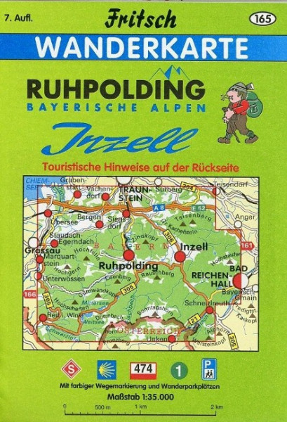Ruhpolding - Inzell 1 : 35 000. Fritsch Wanderkarte