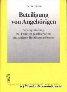 Beteiligung von Angehörigen: Steuergestaltung bei Familiengesellschaften und anderen Beteiligungsformen