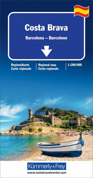 Kümmerly+Frey Regional-Strassenkarte Costa Brava 1:200.000: Mit Barcelona. Inkl. Ortsverzeichnis und Reiseinformationen
